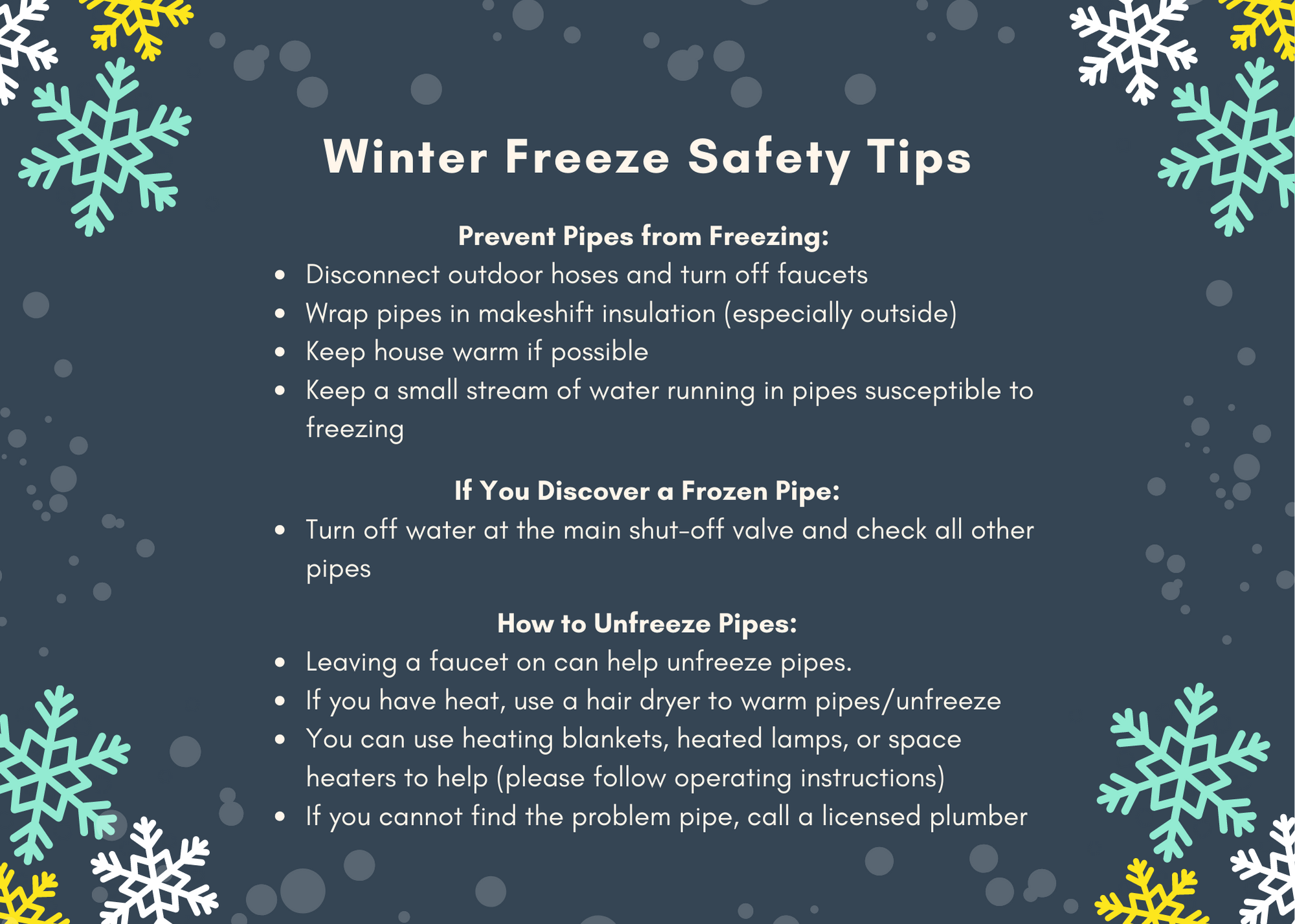 Winter Freeze Safety Tips - Blog | Ellis Insurance Agency